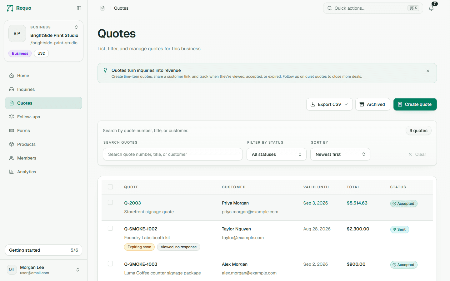 Requo screenshot 3
