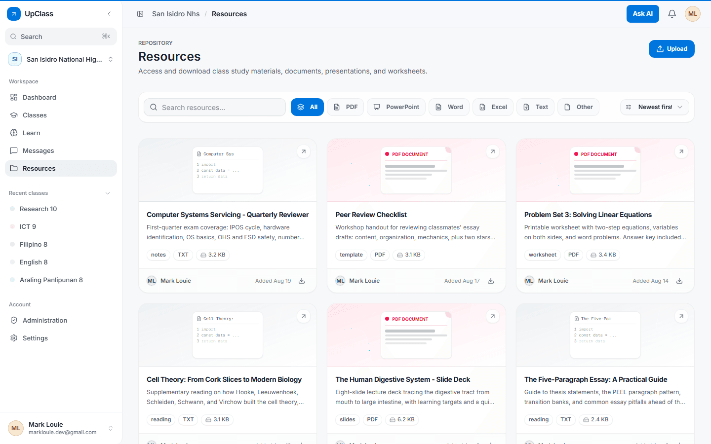 Upclass screenshot 2